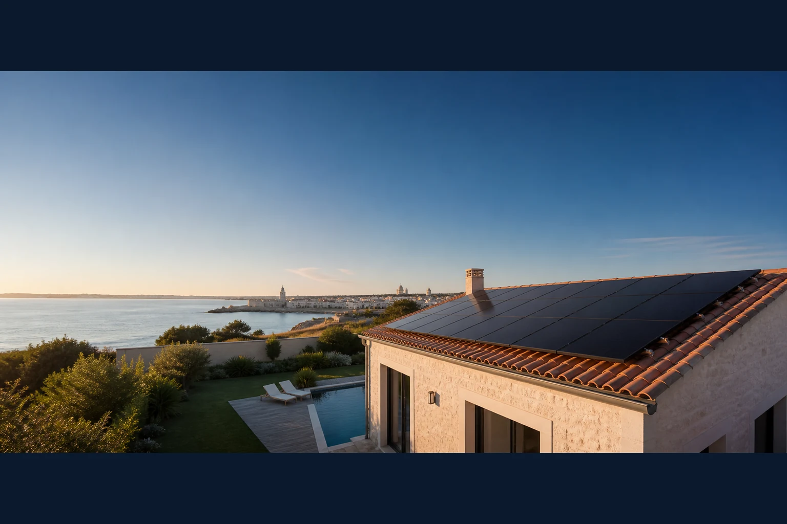Maison contemporaine de la Charente-Maritime équipée de panneaux photovoltaïques